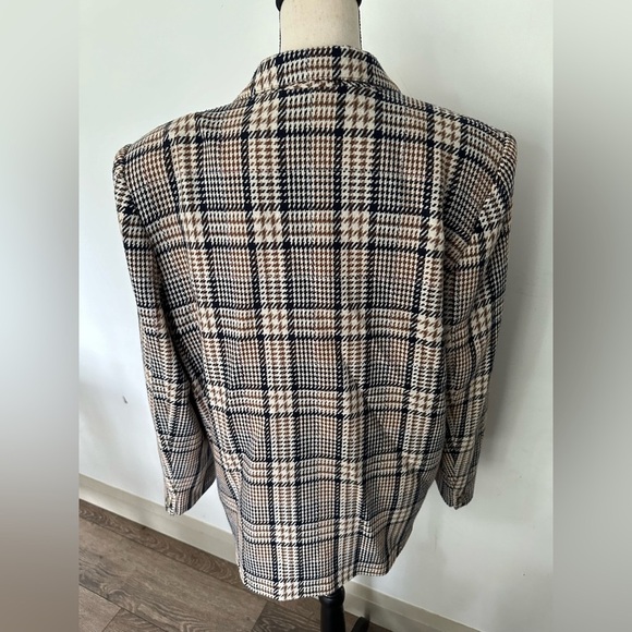 Vintage Pantman blazer jacket wool plaid tweed SZ 16 XL old money style - Picture 3 of 7